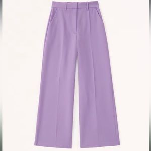 NWOT. Purple Abercrombie Tailored Ultra Wide Leg Pant. Size s